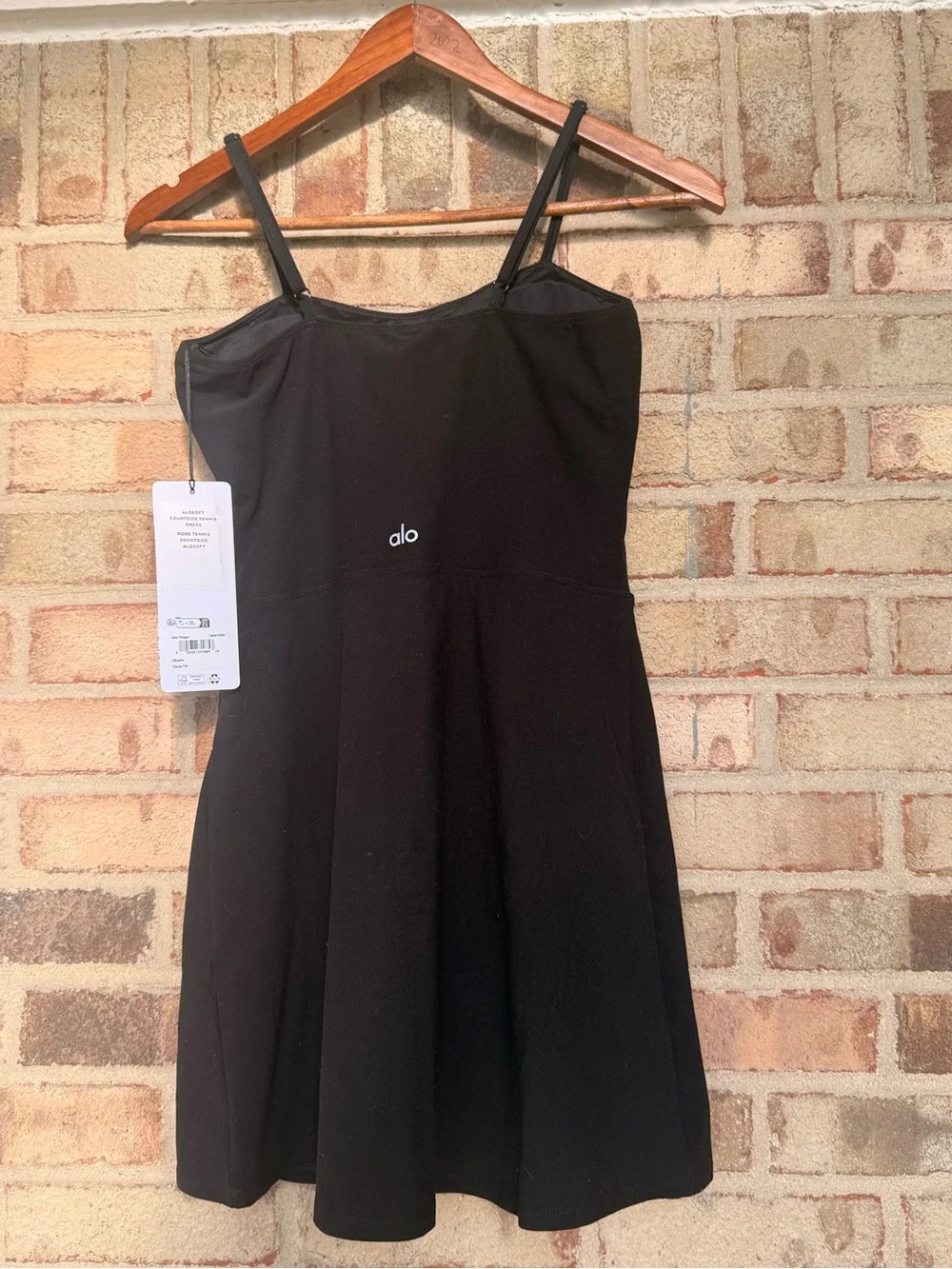 Alo Yoga Alosoft Courtside Tennis Dress Black Size M NWT